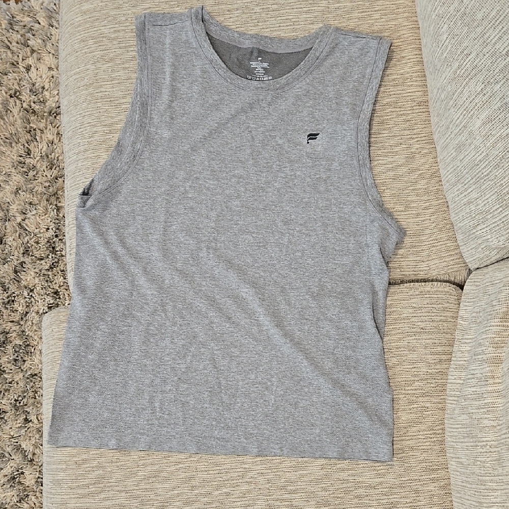 Fabletics Heather Gray Men's Tank Top